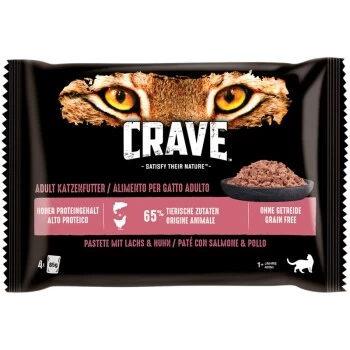 CRAVE Multipack Lachs Und Huhn 44x85 G 3 CRAVE Multipack Lachs Und Huhn 44x85 G