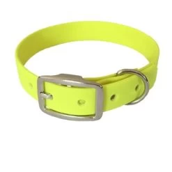 Bio-leine 52-62cm HU Biothane Halsband Neon Gelb 21 Cm, 30 Cm