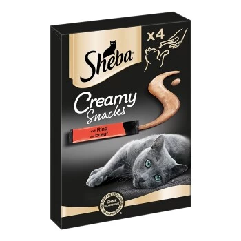 Sheba Beutel Creamy Snacks Rind 44x12 G 3 Sheba Beutel Creamy Snacks Rind 44x12 G