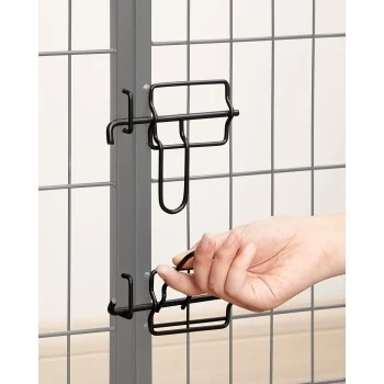 FEANDREA L Hundezaun 8 Platten Schwarz Schwarz 1,6 M, 1,6 M, 60 Cm 4 FEANDREA L Hundezaun 8 Platten Schwarz Schwarz 1,6 M, 1,6 M, 60 Cm – Bild 2