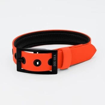 THE DOG IDEA Biothane Halsband Orange Neon Orange M 4 THE DOG IDEA Biothane Halsband Orange Neon Orange M – Bild 2