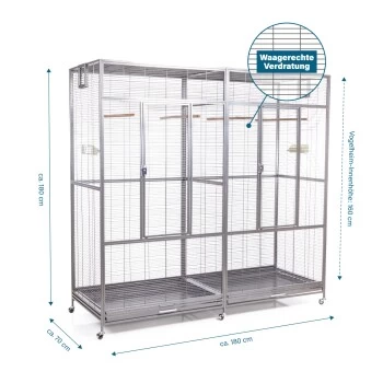 Montana Cages Voliere New Sydney II Hellgrau 4 Montana Cages Voliere New Sydney II Hellgrau – Bild 2