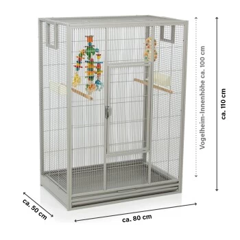 Montana Cages Vogelkäfig Melbourne 80 Hellgrau 4 Montana Cages Vogelkäfig Melbourne 80 Hellgrau – Bild 2