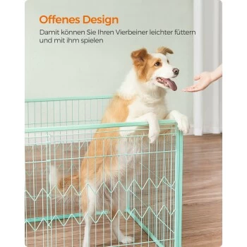 FEANDREA Welpenauslauf 4-teilig Schwarz Mintgrün 4 FEANDREA Welpenauslauf 4-teilig Schwarz Mintgrün – Bild 2