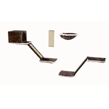 Silvio Design Katzen-Kletterwand 8-teilig Grau 3 Silvio Design Katzen-Kletterwand 8-teilig Grau