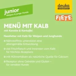 Fiete Junior Menü Mit Kalb, Karotte Und Kartoffel Deutsches Premium-Nassfutter 6x400g Dose -Zoofachgeschäft 90595963a6b10ebdc52897ea53719227b8df6a4c 1498592 de DE 577c11a73ded35ff8a470c9d694bdd33638d6e41x5R0sN