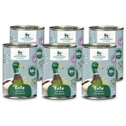 Knuffelwuff Nassfutter 6x400g Ente Mit Hirse & Spinat