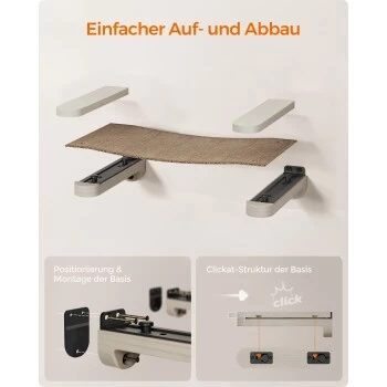 FEANDREA Clickat Katzenmöbel 3er Set, Für Die Wand 8 FEANDREA Clickat Katzenmöbel 3er Set, Für Die Wand – Bild 6
