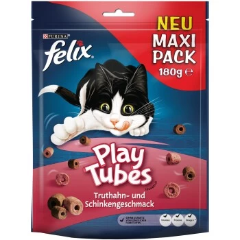 Felix Play Tubes 5x180g Truthahn- Und Schinkengeschmack 3 Felix Play Tubes 5x180g Truthahn- Und Schinkengeschmack